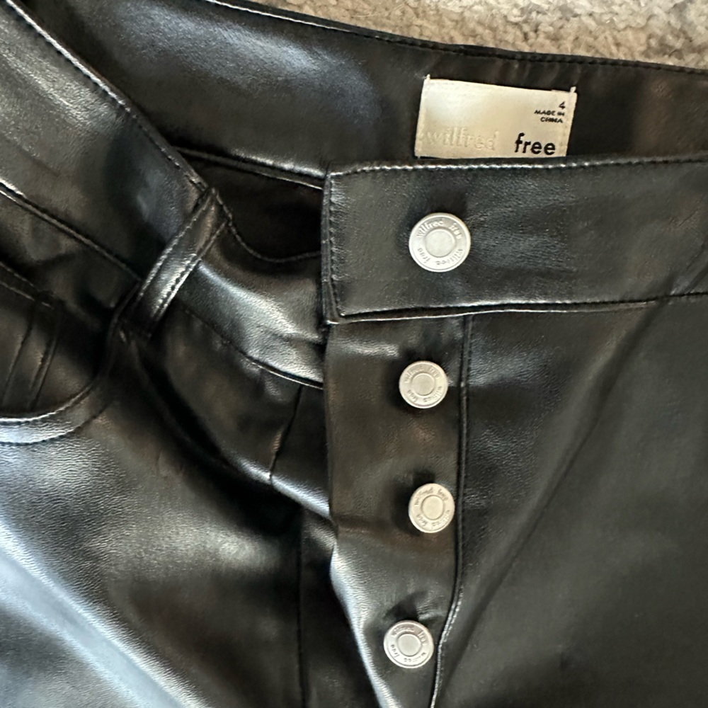 Aritzia Vegan leather Balloon Pant